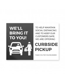 Curbside Pick Up Poster 11" x 17" Black Pack of 6 